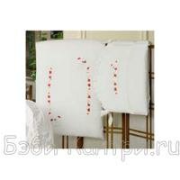 Одеяло из ткани пике с вышивкой для кроватки в уп. Babypiu 49.160Bianco