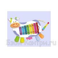 Lubby Игрушка Ксилофон Коровка 8 тонов, дерево 6519