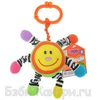 Lubby Музыкальная игрушка мягкая Солнышко на резинке 77109а