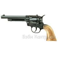 Металлический 12-зарядный револьвер Edison Giocattoli Frontier Antik 19192