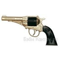 Металлический 8-зарядный револьвер Edison Giocattoli Sterling Gold 22025EG