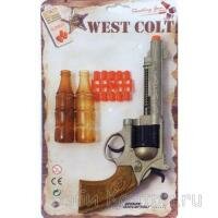 8-зарядный револьвер West Colt Shooting с силиконовыми пульками Edison Giocattoli 46532