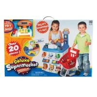 Игровой набор Супермаркет Deluxe (стойка кассы с товарами, тележка для продуктов) Keenway 31621