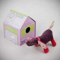 642503 R0 Игрушка мягкая Moulin Roty мини-такса в домике 19 см
