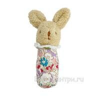 V1023 98 Игрушка мягкая Trousselier Зайка с погремушкой 8см