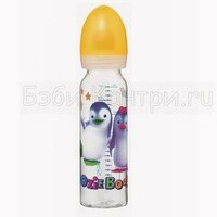 Бутылочка пласт.240 мл Веселые Пингвины OZIE BOO! 30000377