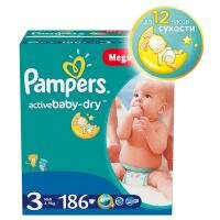 Подгузники Pampers Active Baby 4-9 кг. 186 шт. (3)