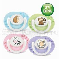 Пустышка силиконовая Животный мир 3-6 мес. BPA-Free Avent 86160