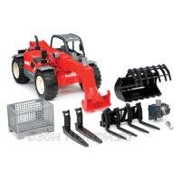 Погрузчик колёсный Manitou MLT 633 с телескопическим ковшом и аксессуарами Bruder 02-126