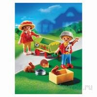 Ветеринарная клиника: Дети с тележкой для животных Playmobil 4349pm
